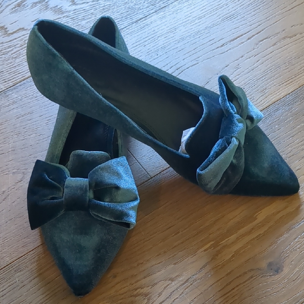 Elegant Velvet Women's Shoes with Bow By ASOS